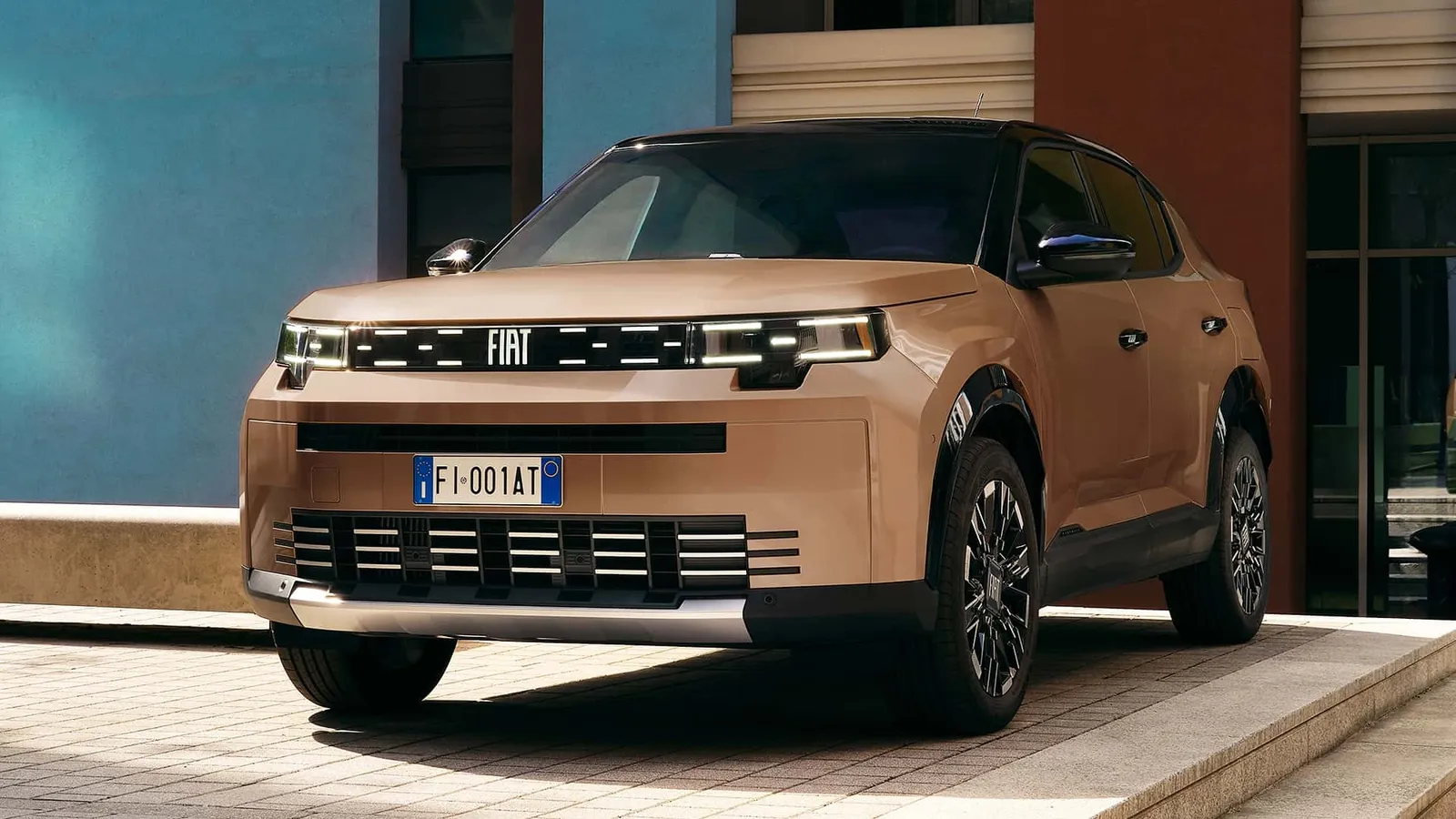 Fiat Grizzly Fastback cor de cobre visto de frente