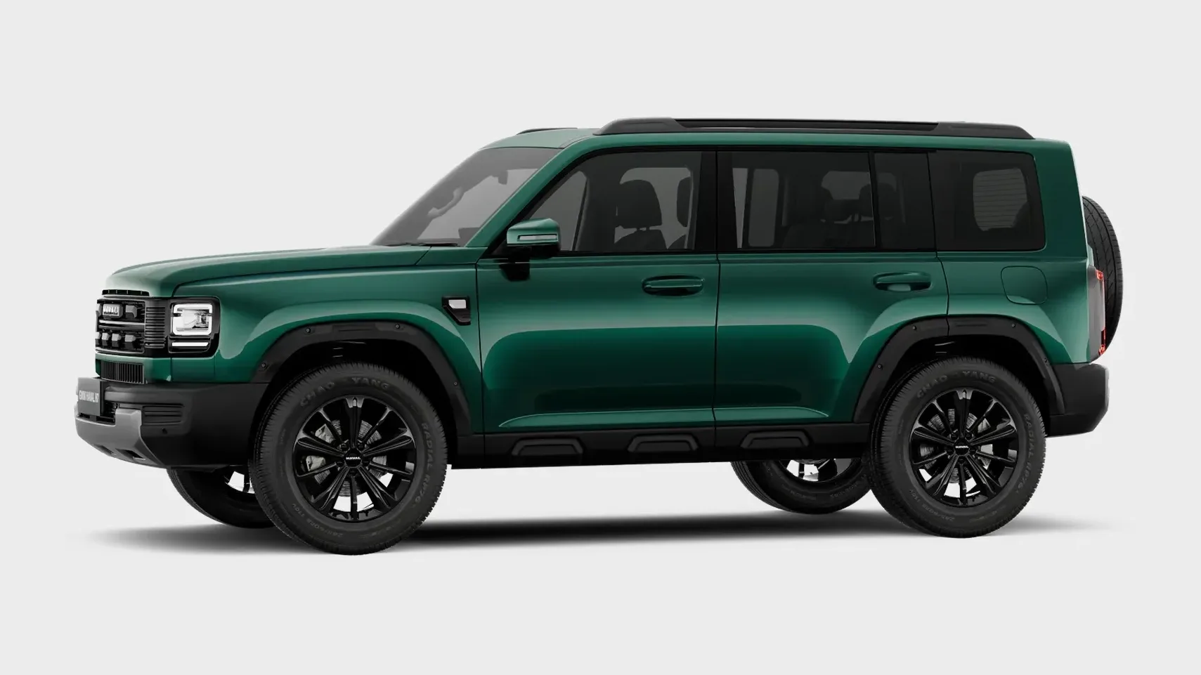 Haval H7 verde visto de lado