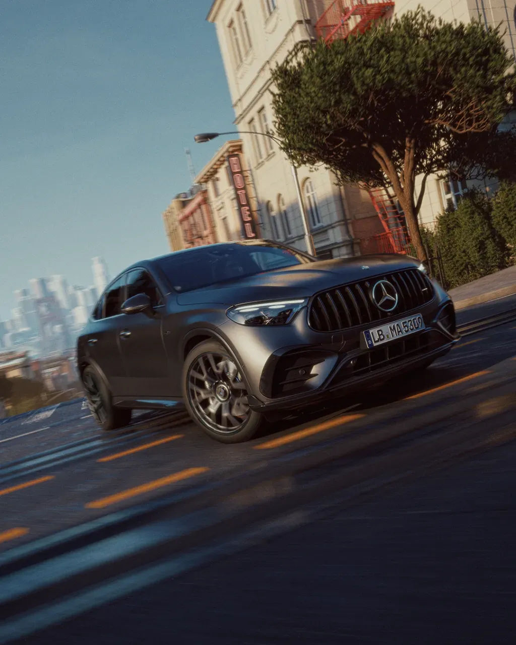 GLC 53 Coupé com grade Panamericana da AMG
