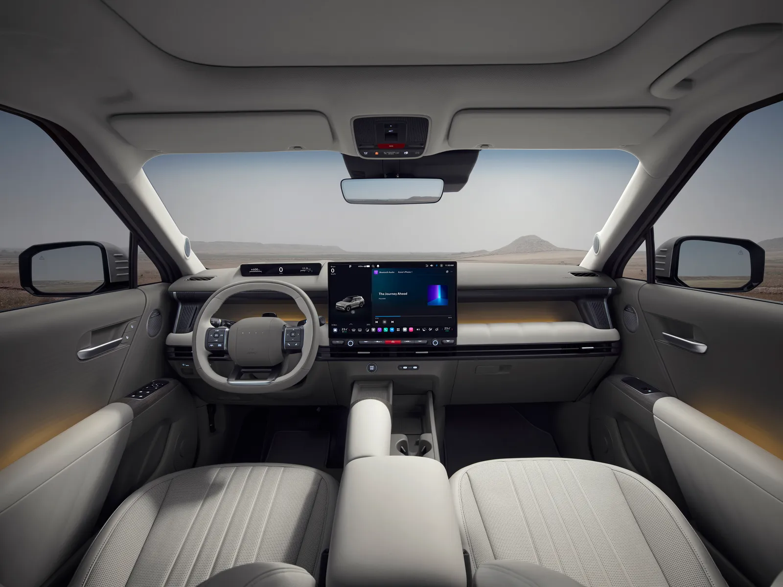 Interior do Hyundai Tucson 2027 com tela central grande