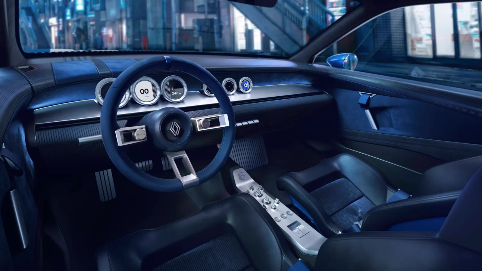 Painel e bancos do Renault 8 Gordini Concept