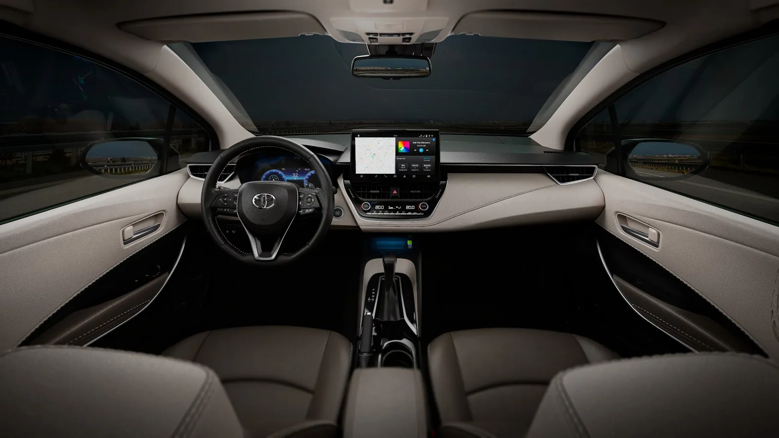 Painel e bancos do Toyota Corolla